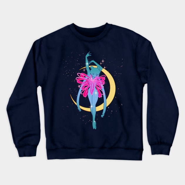 Moon Shojo Crewneck Sweatshirt by RetroFreak